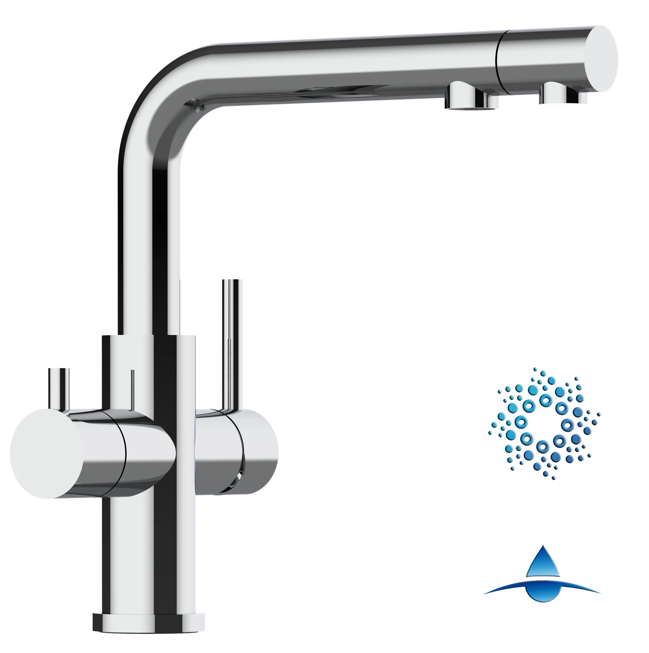 3-weg-uittrekbare-sproeier-voor-gefilterd-water-316-Stainless-Steel-polished-Vizio