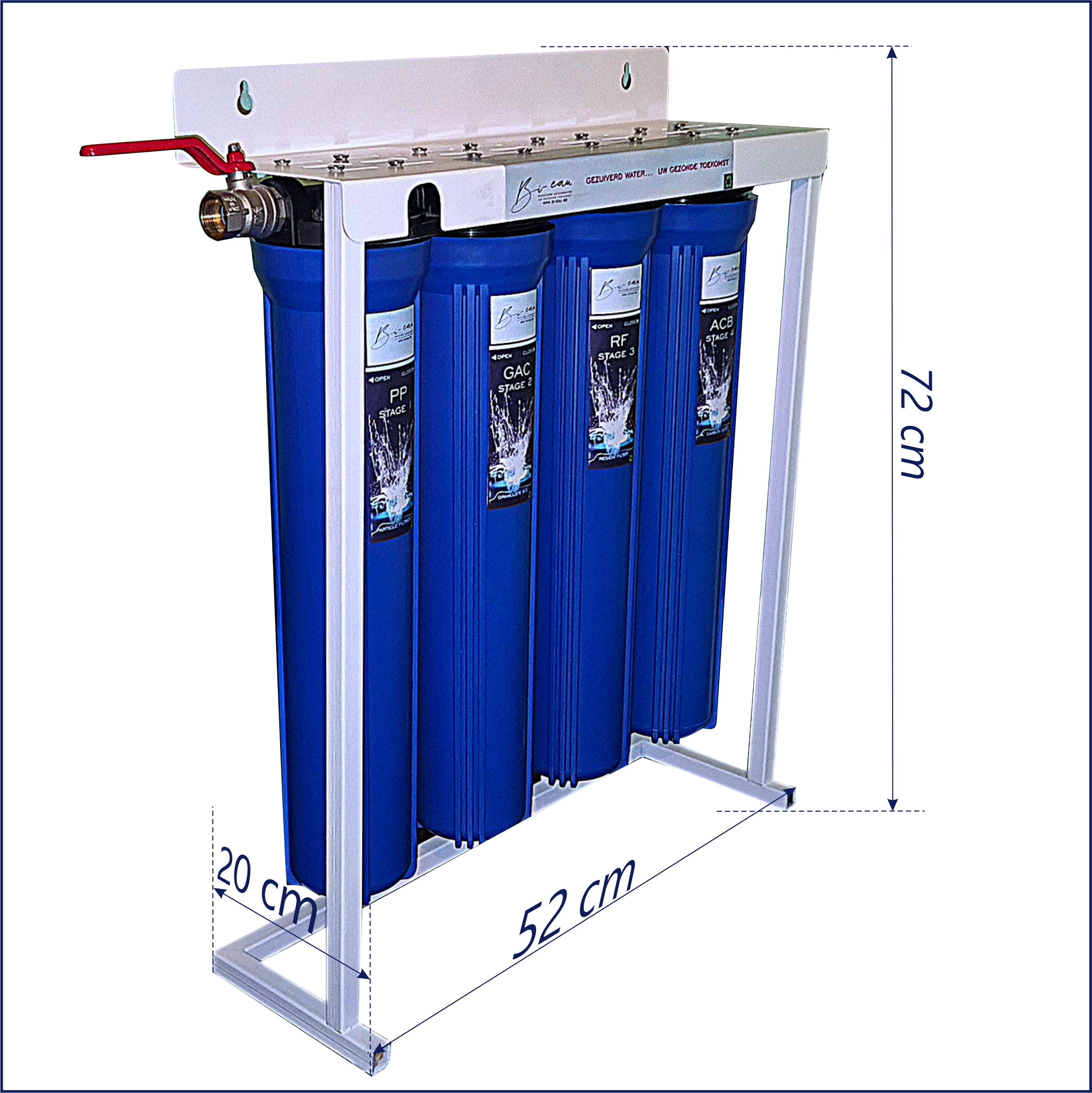 Afmetingen-Bi-home-4-traps-waterzuivering-72-cm-hoog-52-cm-breed-20-cm-diep